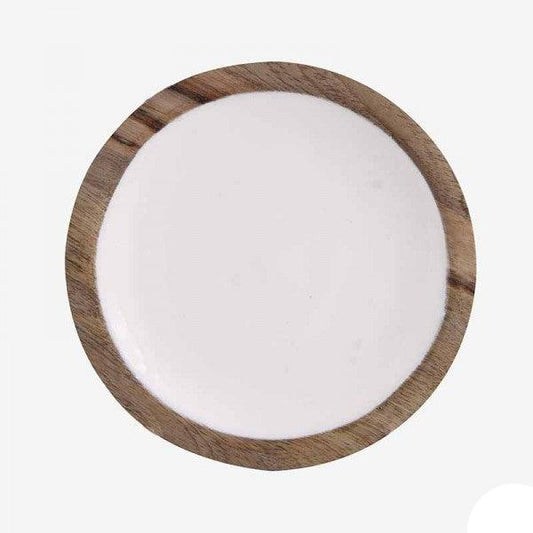 Plato de pan madera esmaltada